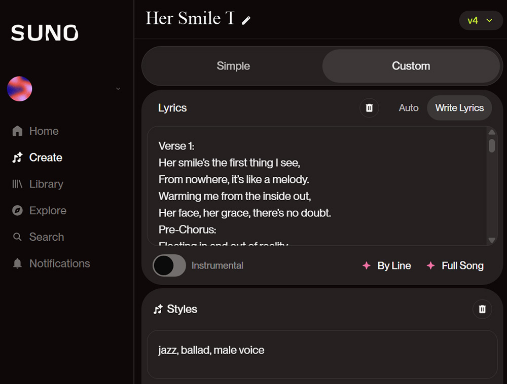 Suno is an AI tool that can take your lyrics and give them lyrics to  turn them into songs.